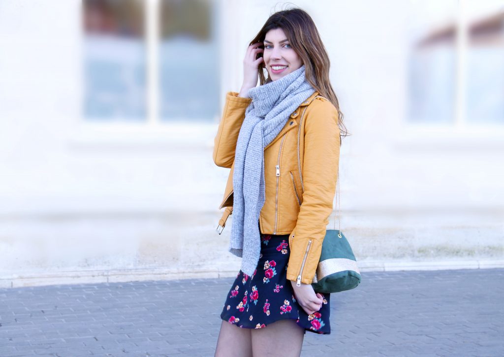 Robe fleurie en hiver