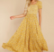 Robe à Fleurs Jaune Longue