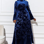 Robe Grande Taille Fleurie Bleue - Vignette | Robe Fleurie