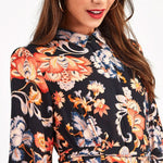 Robe Longue Fleurie Forme Chemise - Vignette | Robe Fleurie