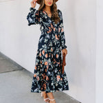 Robe Mi-Longue Fleurie Mousseline - Vignette | Robe Fleurie