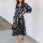 Robe Mi-Longue Fleurie Mousseline - Vignette | Robe Fleurie