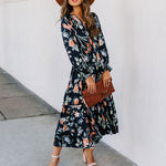 Robe Mi-Longue Fleurie Mousseline - Vignette | Robe Fleurie