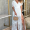 Robe Blanche Brodée Fleurs