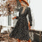 Robe Femme Noire avec Fleurs