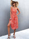 Robe Midi à Fleurs