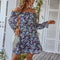 Robe Epaule Dénudée à Fleurs