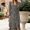 Robe Longue Fleurs Manches Longues