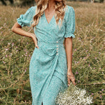 Robe Bleue à Fleurs - Vignette | Robe Fleurie