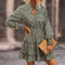 Robe Courte Fleurie Verte
