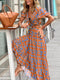 Robe Longue Asymétrique Fleurie