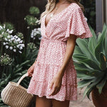 Robe Fleurie Rose Poudre - Vignette | Robe Fleurie