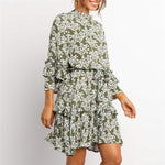 Robe Fleurie Courte Manche Longue - Vignette | Robe Fleurie