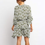 Robe Fleurie Courte Manche Longue - Vignette | Robe Fleurie