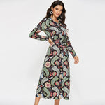 Robe Longue Fleurie Chemisier Vintage - Vignette | Robe Fleurie