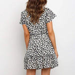 Robe Portefeuille Fleurie Courte - Vignette | Robe Fleurie