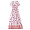 robe violette et blanche fleurie