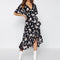 Robe Longue Noire Fleurie