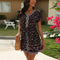 Robe Noire Fleurie Rouge