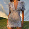 Robe Fleurie Froncée