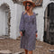 Robe Fluide Fleurie Mi-Longue