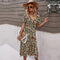 Robe Fleurie Mi-Longue Ceinturée