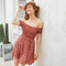 Robe Rouge Fleurie Courte