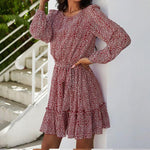 Robe Courte en Crêpe Fleurie - Vignette | Robe Fleurie