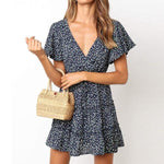 Robe Manches Courtes Fleurie - Vignette | Robe Fleurie