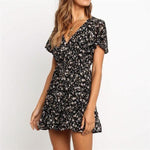 Robe Manches Courtes Fleurie - Vignette | Robe Fleurie