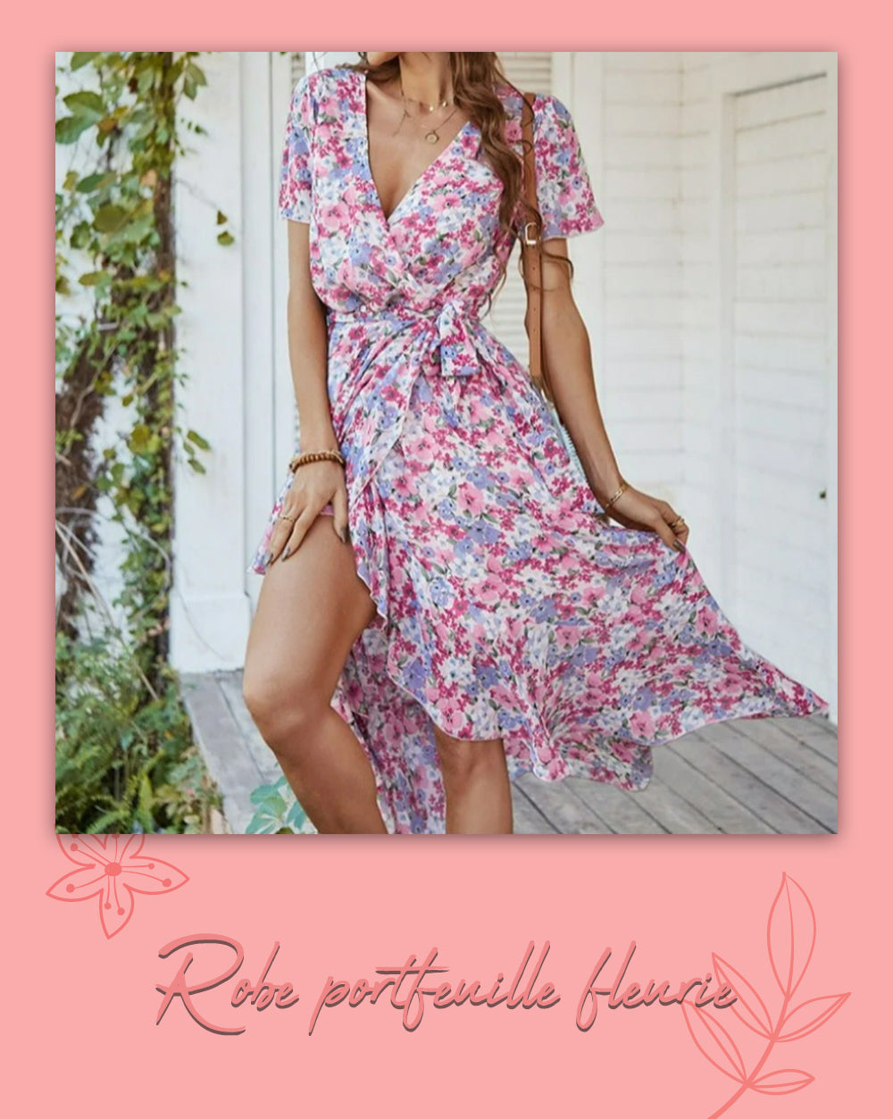 Robe Portefeuille Fleurie