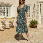 Robe Mi-Longue Petites Fleurs