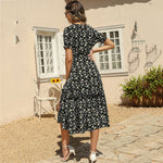 Robe Mi-Longue Petites Fleurs