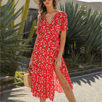 Robe Mi-Longue Petites Fleurs