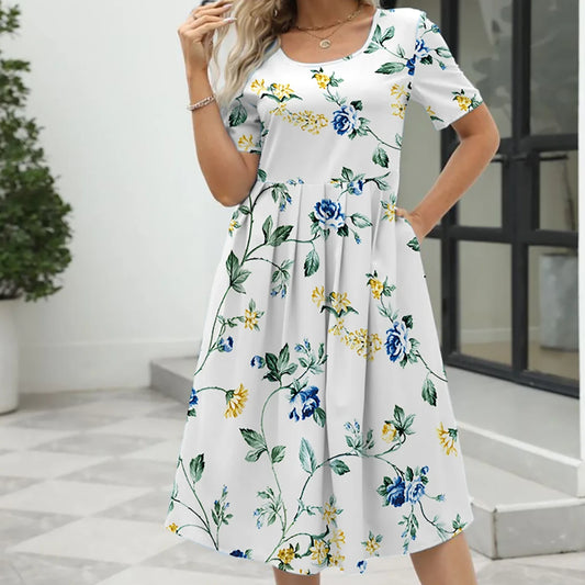 Robe Blanche Fleurie