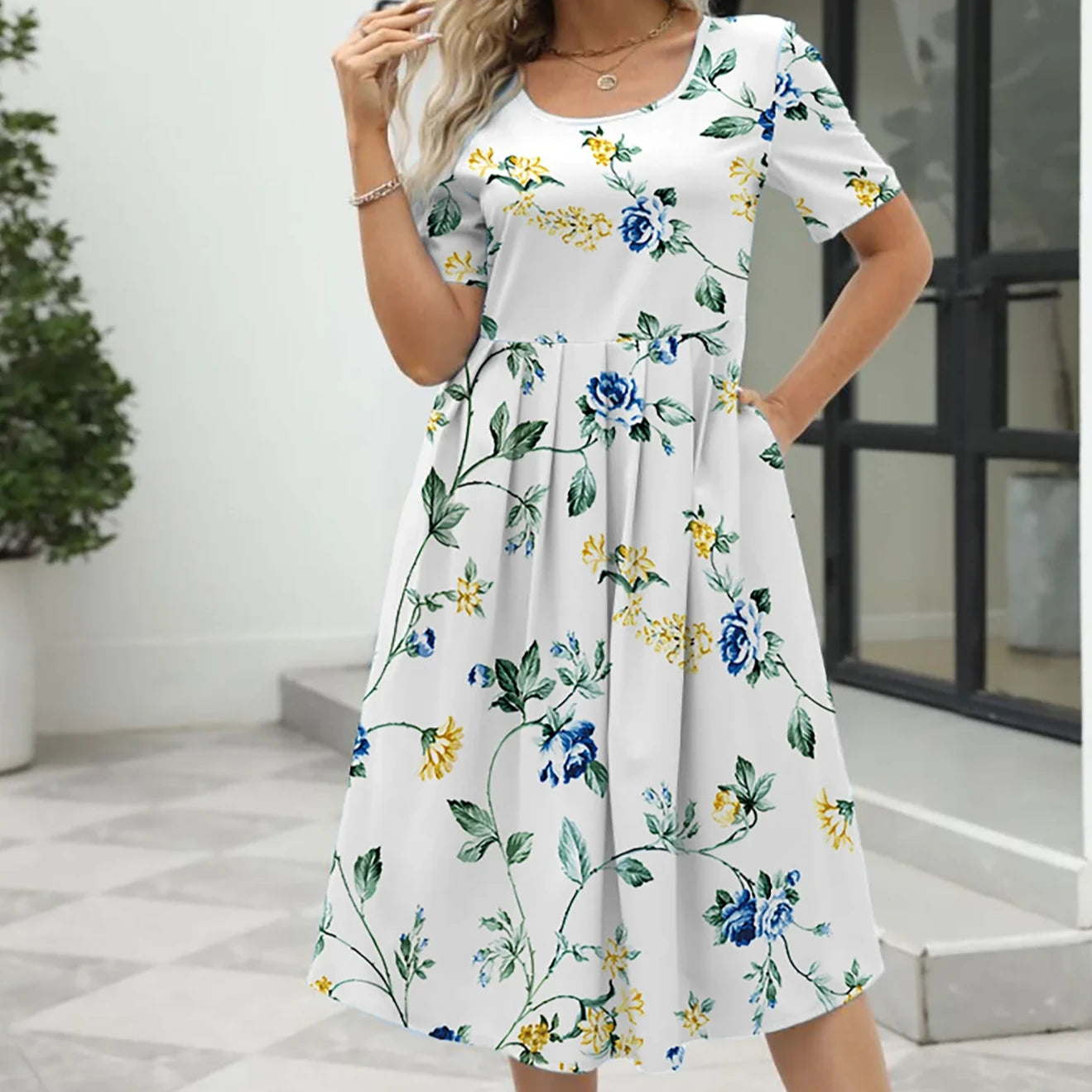 Robe Blanche Fleurie Robe Fleurie
