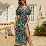 Robe Mi-Longue Petites Fleurs