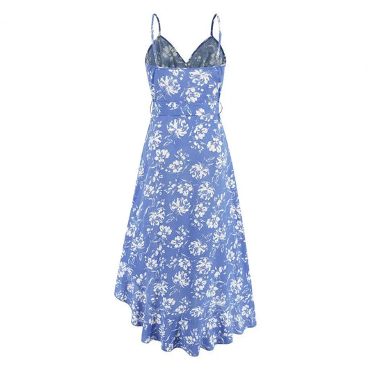 Robe Mi-Longue à Bretelles Fleurie