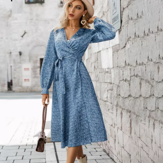 Robe Portefeuille à Fleur