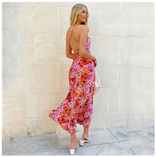 Robe Longue à Fleurs Femme