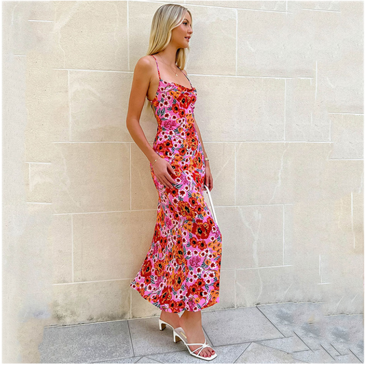 Robe Longue à Fleurs Femme