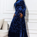 Robe Grande Taille Fleurie Bleue