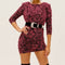 Robe Bordeaux Courte Fleurie Elégante