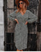 Robe Midi Fleurie Manches Longues