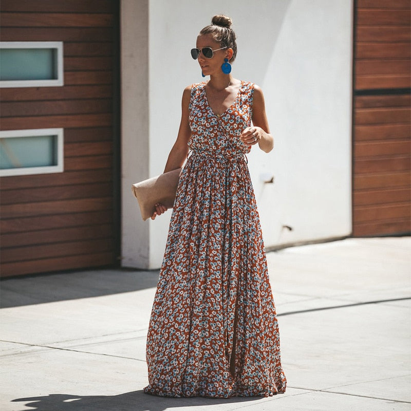 Robe Longue à Fleurs Style Boho