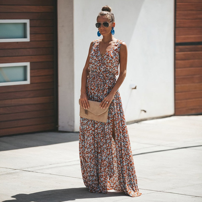 Robe Longue à Fleurs Style Boho