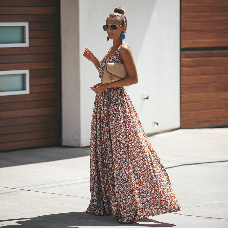 Robe Longue à Fleurs Style Boho