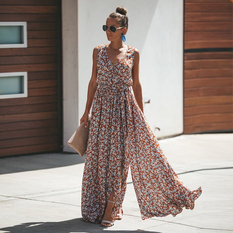 Robe Longue à Fleurs Style Boho