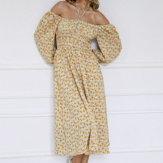 Robe Midi Fluide Fleurie