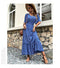 Robe Longue Bleu Fleurie